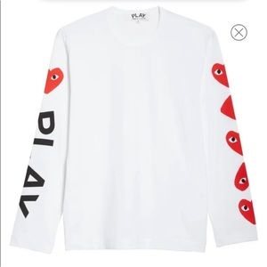 NWT Comme Des Garcons Play Long Sleeve T-Shirt tshirt size XL